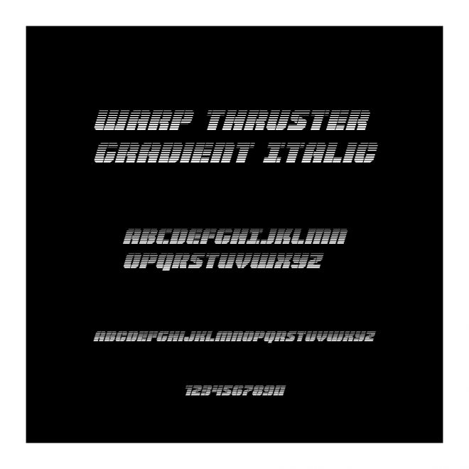 Warp Thruster Gradient Italic