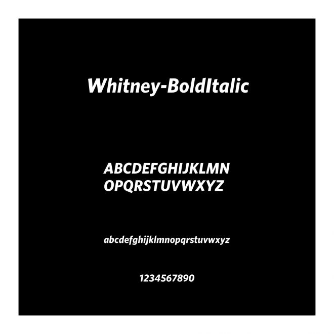 Whitney-BoldItalic