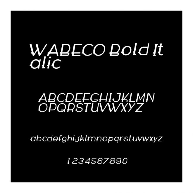 WABECO Bold Italic