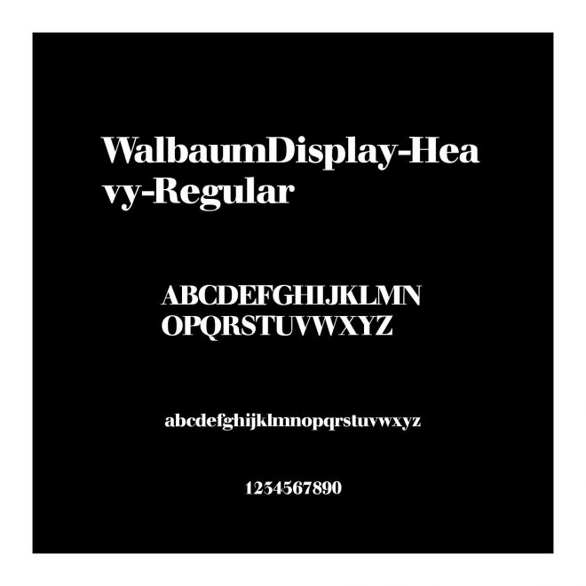 WalbaumDisplay-Heavy-Regular
