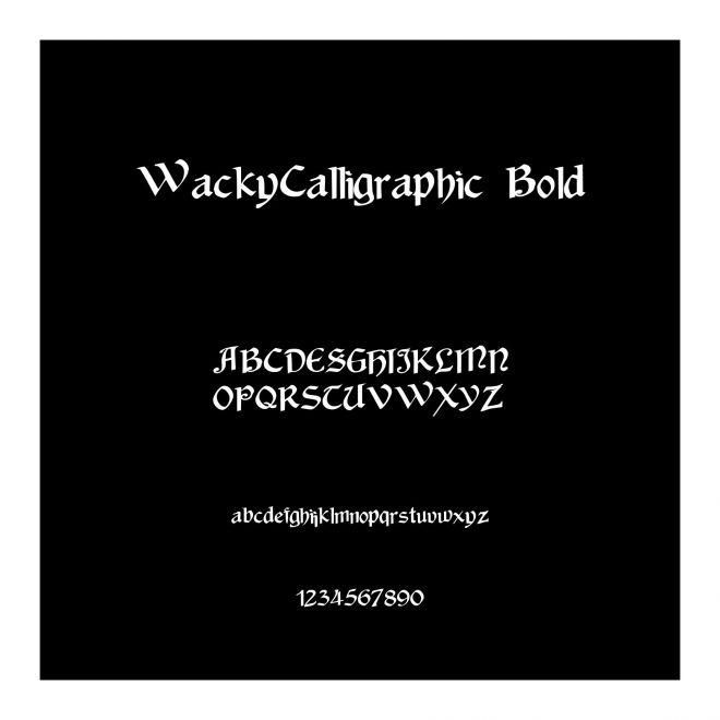 WackyCalligraphic Bold
