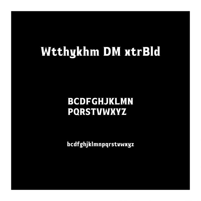 Witthayakhom DEMO ExtraBold