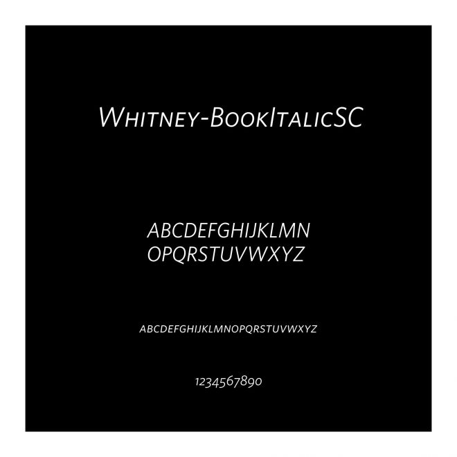 Whitney-BookItalicSC