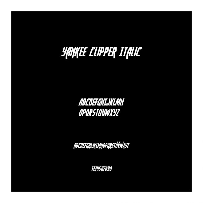Yankee Clipper Italic