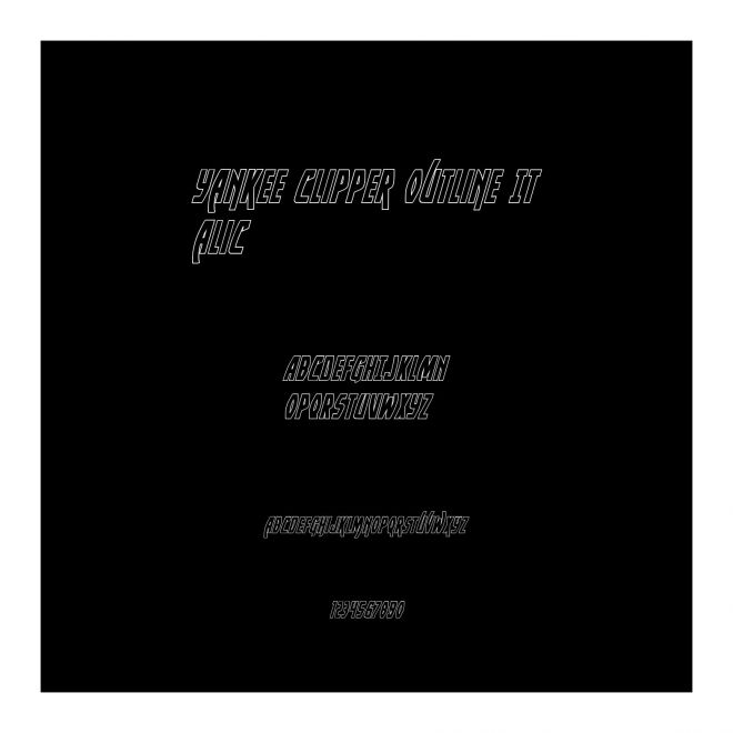 Yankee Clipper Outline Italic