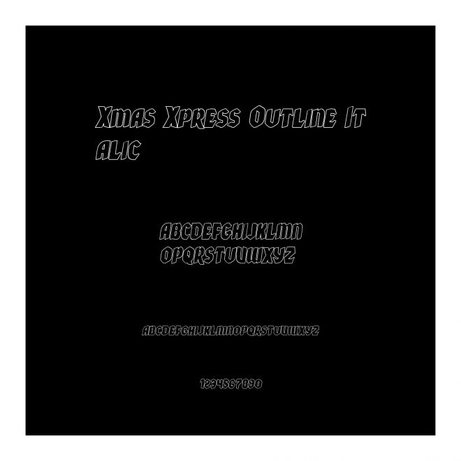 Xmas Xpress Outline Italic