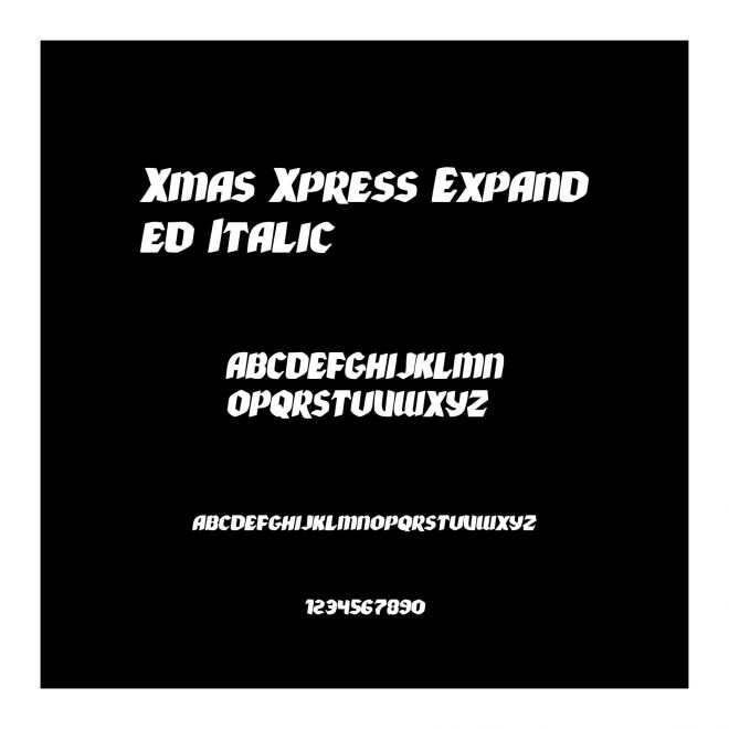 Xmas Xpress Expanded Italic