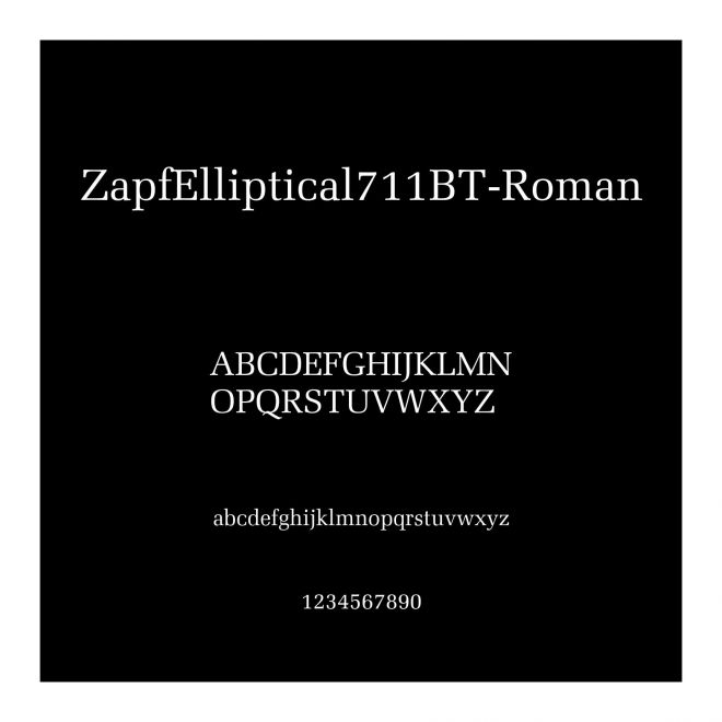 ZapfElliptical711BT-Roman