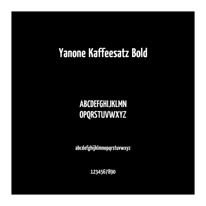 Yanone Kaffeesatz Bold