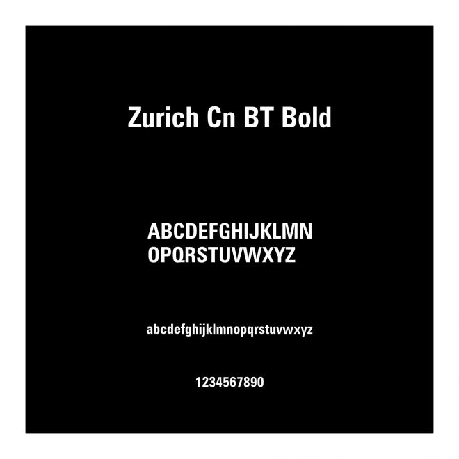 Zurich Cn BT Bold