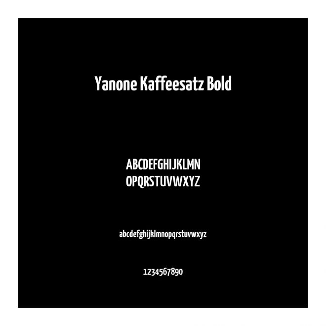Yanone Kaffeesatz Bold