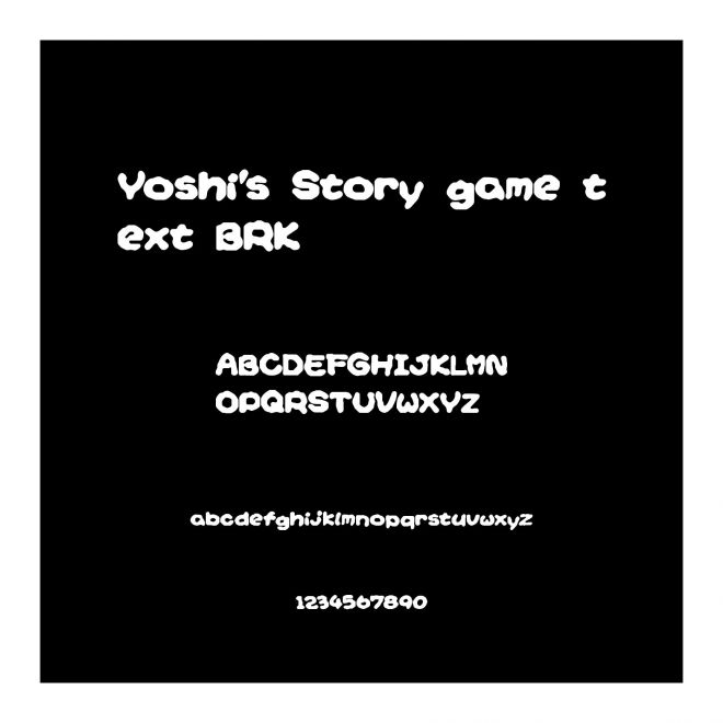 Yoshi's Story game text BRK