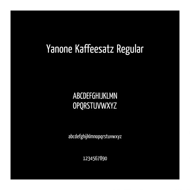 Yanone Kaffeesatz Regular