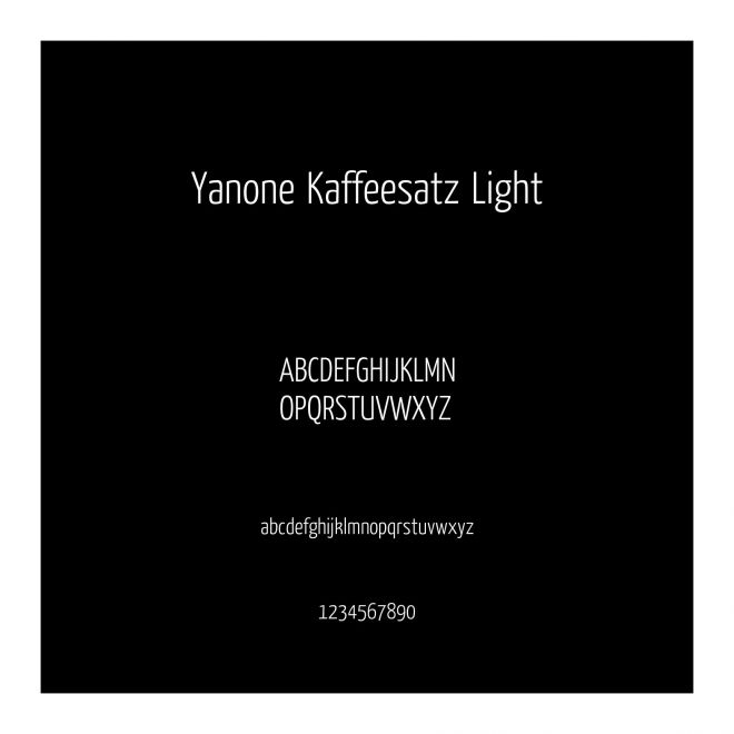 Yanone Kaffeesatz Light