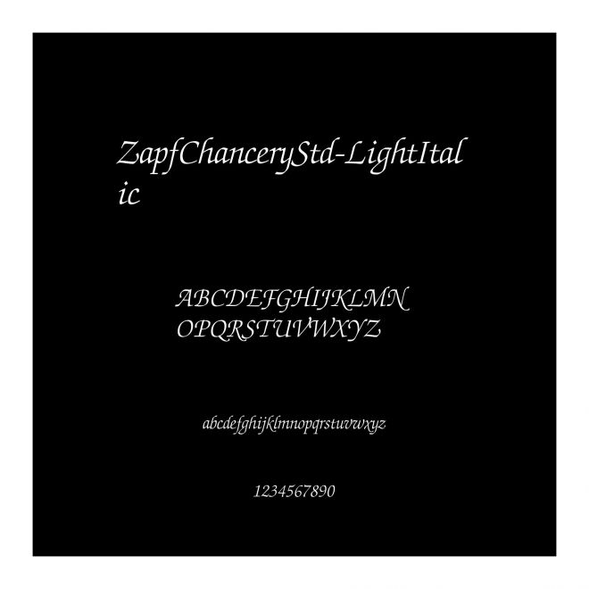 ZapfChanceryStd-LightItalic