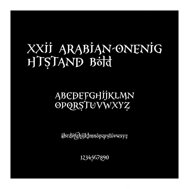 XXII ARABIAN-ONENIGHTSTAND Bold