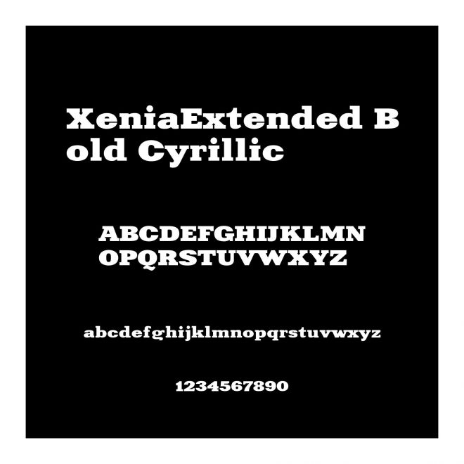XeniaExtended Bold Cyrillic