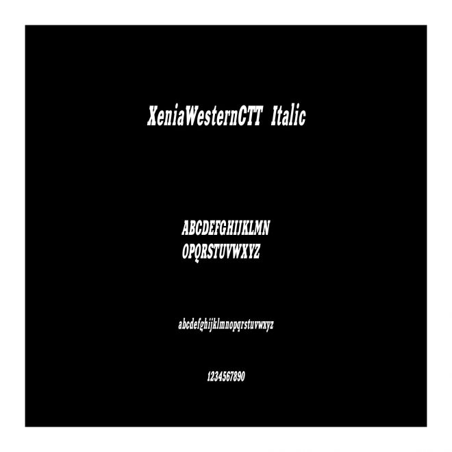 XeniaWesternCTT Italic