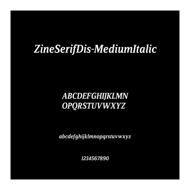 ZineSerifDis-MediumItalic