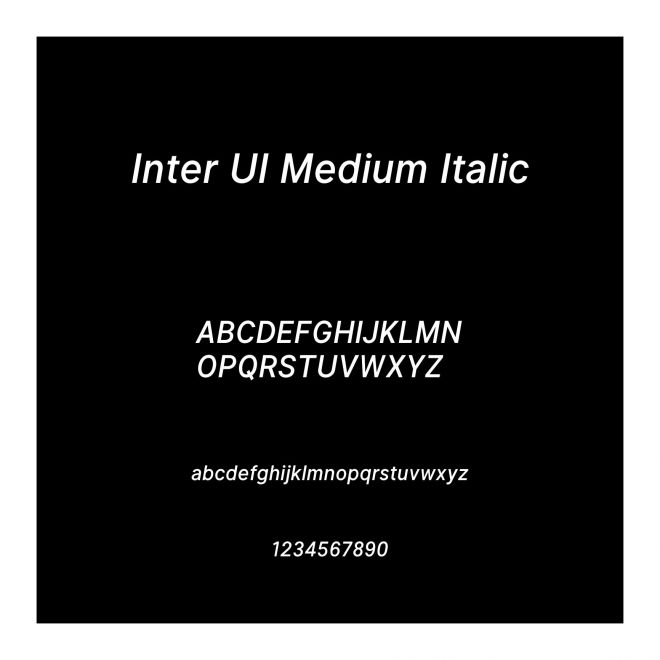 Inter UI Medium Italic
