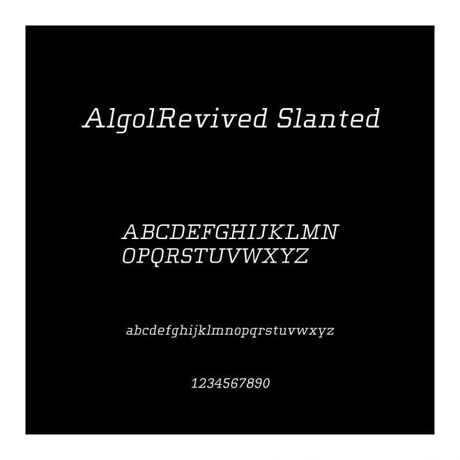 AlgolRevived Slanted