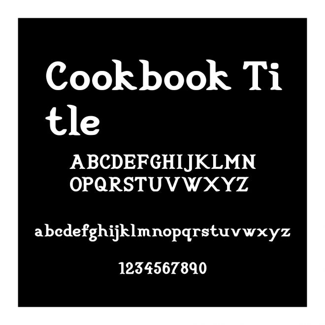 Cookbook Title