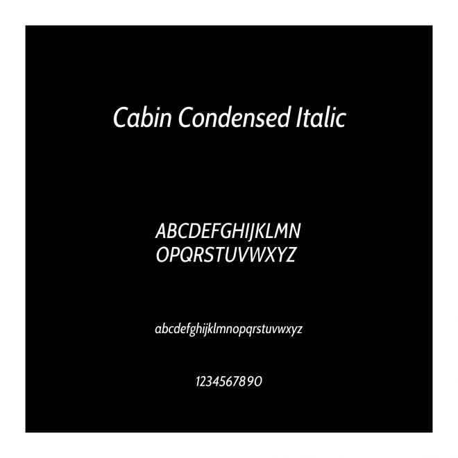 Cabin Condensed Italic