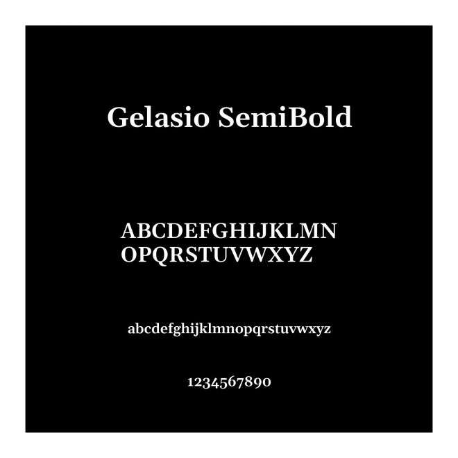Gelasio SemiBold