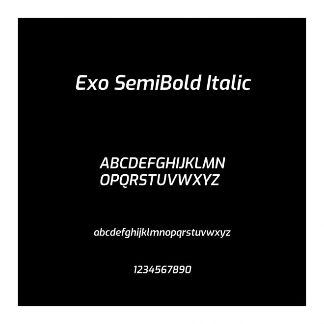 Exo SemiBold Italic