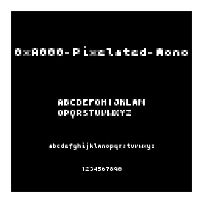 0xA000-Pixelated-Mono