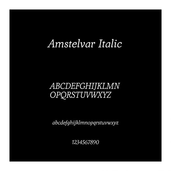 Amstelvar Italic