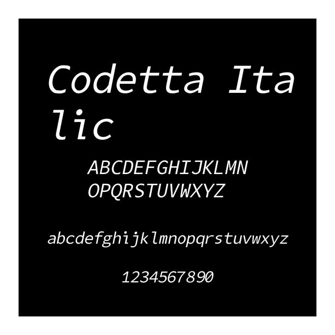 Codetta Italic