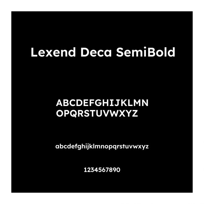 Lexend Deca SemiBold