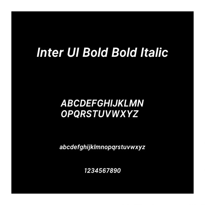 Inter UI Bold Bold Italic