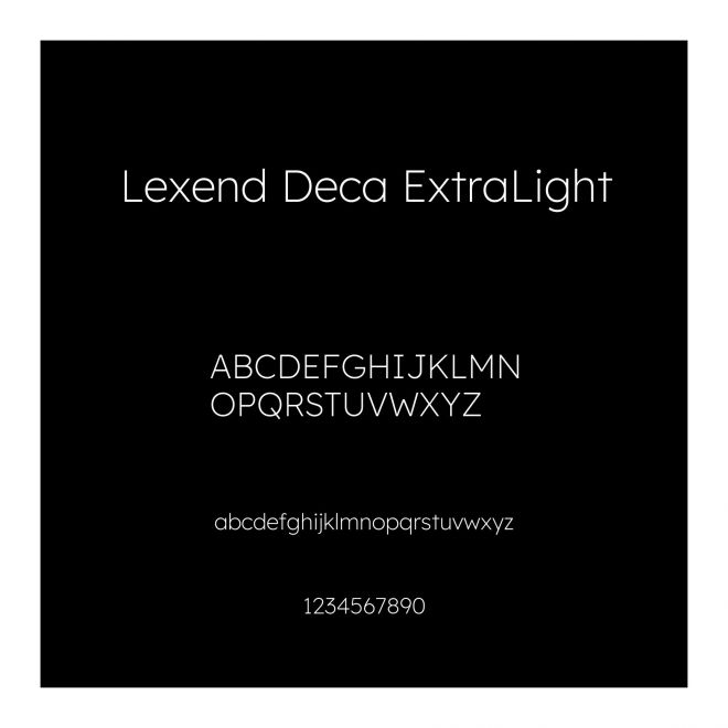Lexend Deca ExtraLight