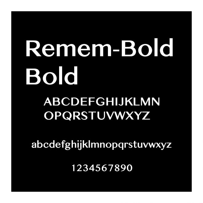Remem-Bold Bold