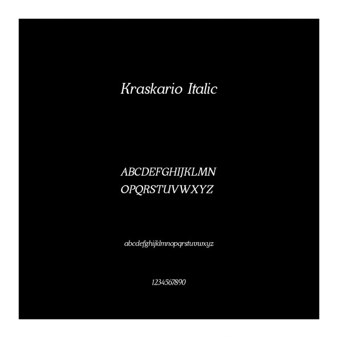 Kraskario Italic