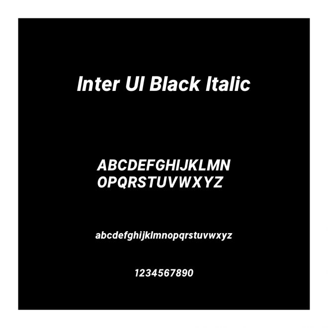 Inter UI Black Italic