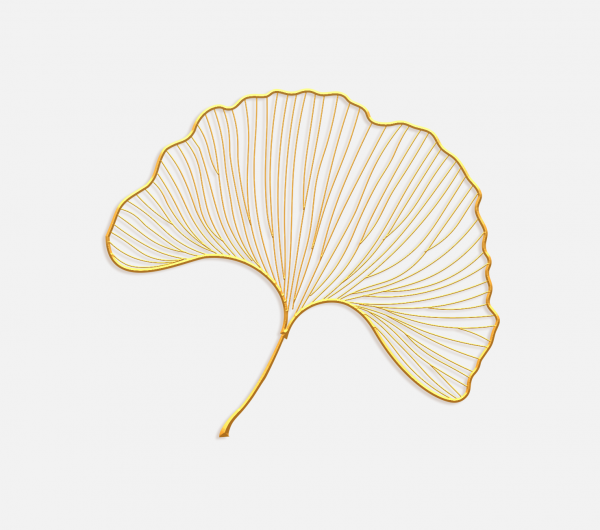 銀杏葉-樹葉-掐金絲-金絲-png