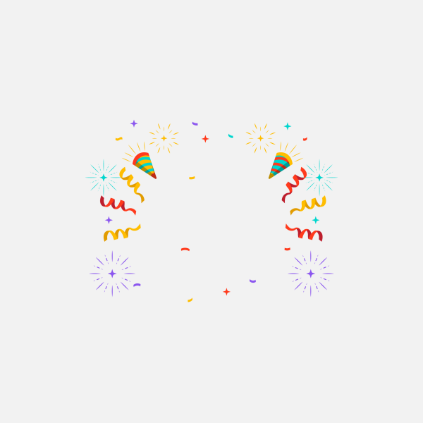 禮花彩帶碎屑素材png