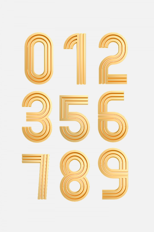金色倒計時數字合輯