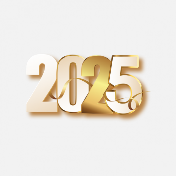 燙金立體2025數字藝術字裝飾文字