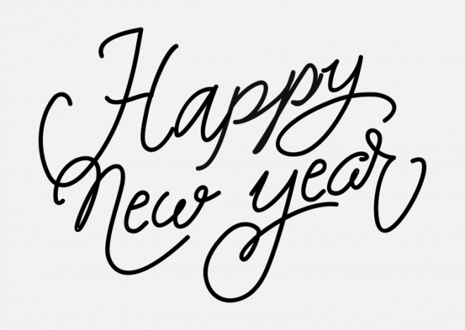 Happy New Year 新年藝術字