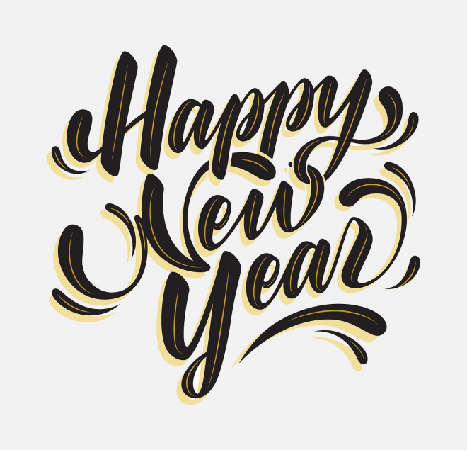 Happy New Year 新年藝術(shù)字