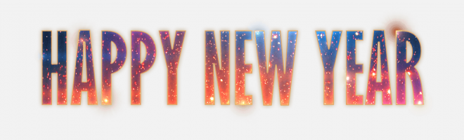 Happy New Year 新年藝術(shù)字