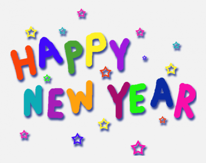 Happy New Year 新年藝術字