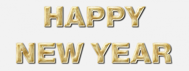 Happy New Year 新年藝術(shù)字