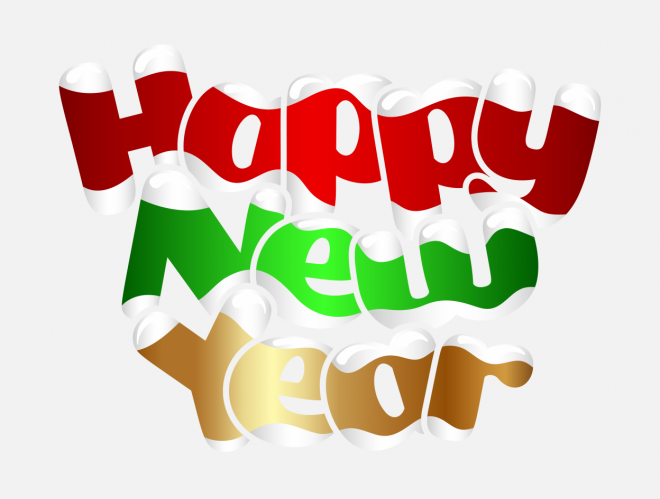 Happy New Year 新年藝術(shù)字