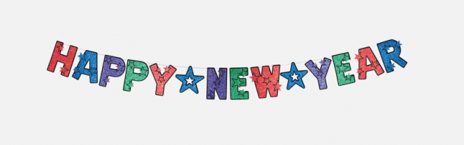 Happy New Year 新年藝術字