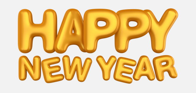 Happy New Year 新年藝術字